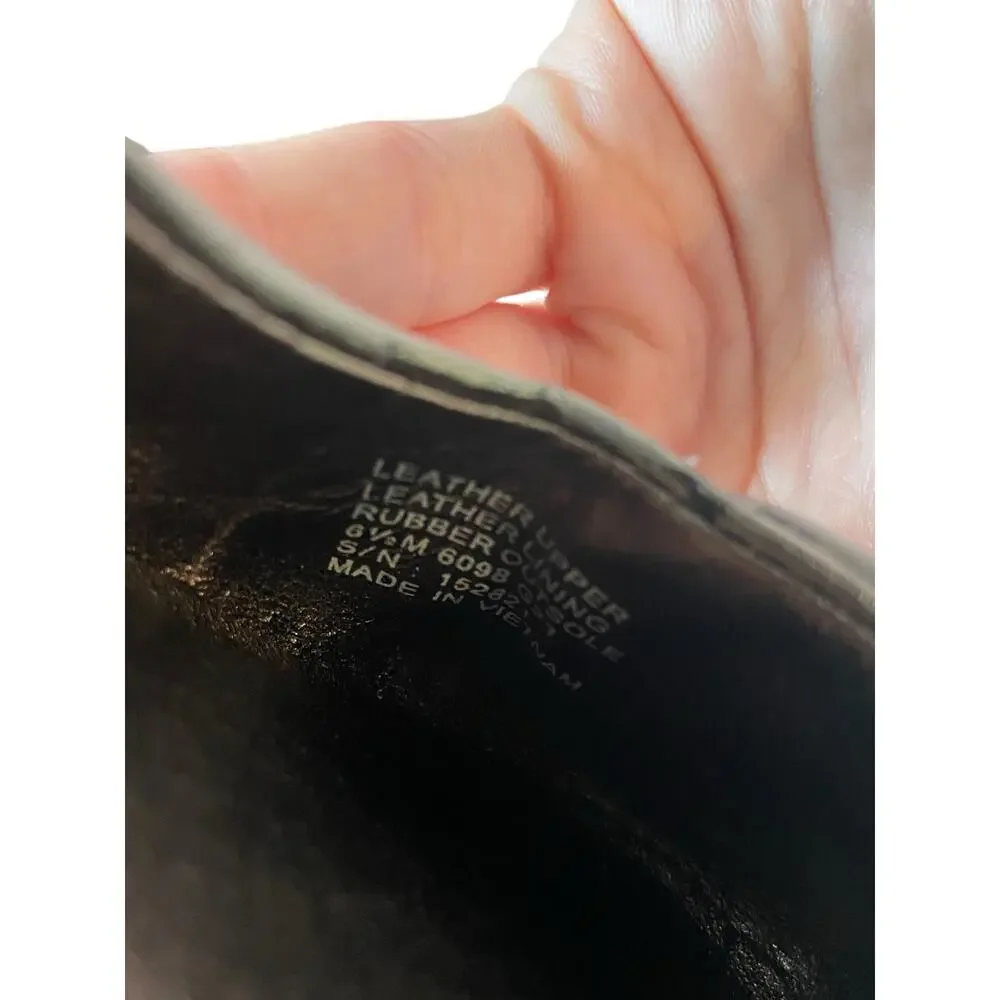 Tory Burch Minnie Flats Travel Ballet Slip On Leather Metallic Office Preppy 6.5